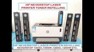 HP NEVERSTOP LASER PRINTER REFILLING TONER KIT 103A103AD FOR 1000A1000W1200A1200W PRINTER [upl. by Kessler]