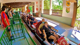 The Schweizer Bobbahn Roller Coaster Ride at Theme Park EuropaPark in Germany [upl. by Edra]