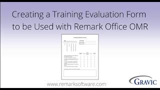 Creating a Training Evaluation Form in Microsoft Word for Remark Office OMR [upl. by Norm]