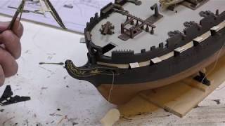 Revell USS Constitution Build 196 Scale [upl. by Anahahs579]