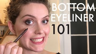 How To Apply Eyeliner On The Bottom Lid  Beginner Eyeliner [upl. by Wyne]