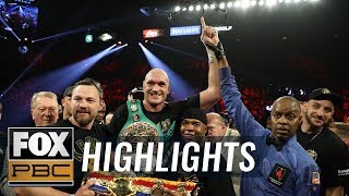 Tyson Fury TKOs Deontay Wilder for heavyweight title  FULL HIGHLIGHTS  PBC ON FOX [upl. by Ahsinom735]