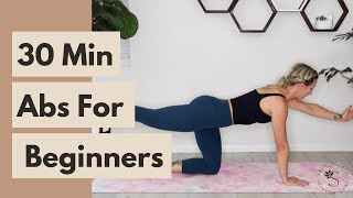 30 Minute Beginner friendly CORE WORKOUT AtHome No Equipment [upl. by Auqinahc675]