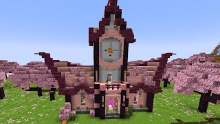 Minecraft  Beautiful CHERRY Blossom House How to build [upl. by Gairc]