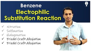 Benzene Part 7 Electrophilic Substitution Reactions  Friedel Crafts Alkylation and Acylation [upl. by Heimer]