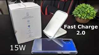 Official Samsung 15W Fast Wireless Charger Stand Review [upl. by Latsyrd]