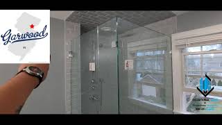 Frameless Corner Glass Shower Installed [upl. by Netsrik]