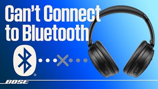 Bose Wireless Headphones – Cant Connect Bluetooth® Device [upl. by Tully]