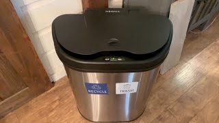 Insignia Sensor Touchless Trash Can Review [upl. by Aihsatan]