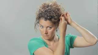 Curly Hair Updo  Hair Tutorial  Tasha Arnall [upl. by Arbed]