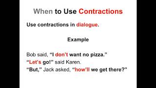 Contractions Lesson  English Grammar [upl. by Freiman487]