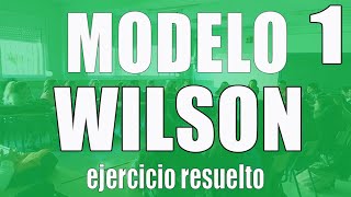 Modelo de Wilson Ejercicio resuelto [upl. by Ayrb]