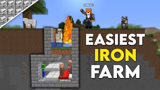 Minecraft The Easiest IRON FARM to Make  Tutorial 118 amp 119 [upl. by Nivrae]