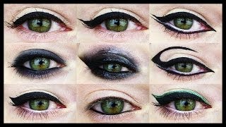 12 EYELINER TUTORIALS ★ For all Eye Shapes [upl. by Nodgnal500]