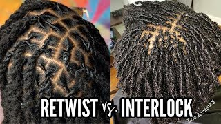 Interlocking vs Retwisting Locs PROS amp CONS  My Entire Experience [upl. by Polinski656]