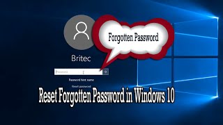 Reset Forgotten Password in Windows 10 [upl. by Peyton]