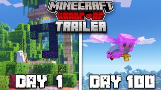 Surviving 100 Days in the MINECRAFT TRAILER [upl. by Dibrin]