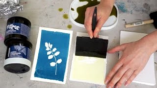 Cyanotype workshop Beautiful floral blue prints [upl. by Dillie772]