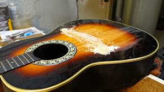 Ovation Acoustic Model 1139 Bridge Repair [upl. by Aigil]