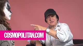 Gene Simmons Gives KISS Makeup Tutorial  Cosmopolitan [upl. by Flin]