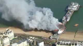 Eastbourne Pier fire Why are piers susceptible to flames [upl. by Arem]