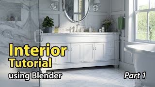 Blender Tutorial Architectural Interior  Part 1 of 2 [upl. by Barrie]