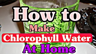 Chlorophyll Water At HomeHealth RecipeEpisode 1 [upl. by Oicnerolf]