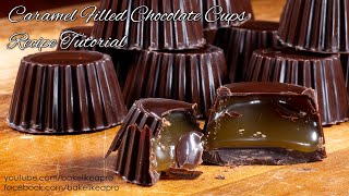 Mini Chocolate Caramel Cups Recipe  Caramel filled Chocolates [upl. by Irme]