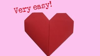 Fold heart  very easy way  how to make a paper heart  folding [upl. by Mukerji]