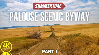 4K Palouse Scenic Byway  American Road Trip with Beautiful Music  Washington State USA  Part 1 [upl. by Darken]