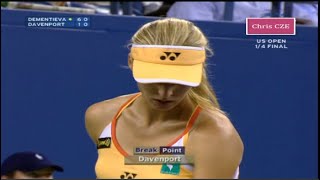 Elena Dementieva v Lindsay Davenport 2005 USO QF highlights [upl. by Eyllom9]