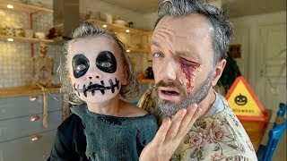 Halloween smink  spökpojke amp läskigt sår TUTORIAL [upl. by Sansen]