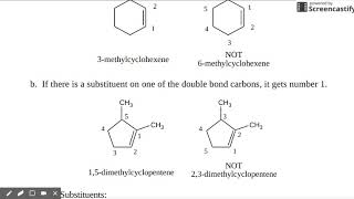 Naming Cycloalkenes Part I [upl. by Seerdi]