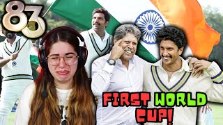 🏆 83 Movie Reaction  Reliving Indias Historic Cricket Triumph on the Silver Screen 🎬🇮🇳 [upl. by Voleta]