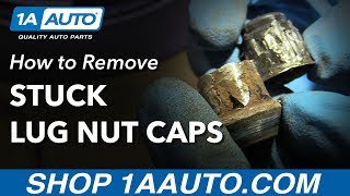 How to Remove Stuck Spinning Lug Nut Cap [upl. by Anelec]