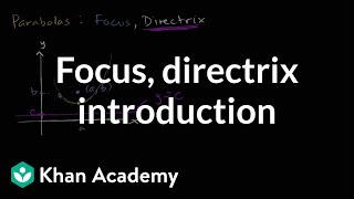 Focus and directrix introduction  Conic sections  Algebra II  Khan Academy [upl. by Naugal]