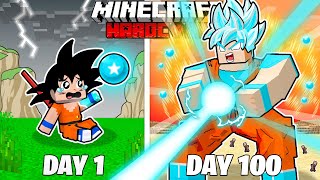 I Survived 100 Days as DIAMOND GOKU in HARDCORE Minecraft [upl. by Elocn138]