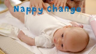 How to Successfully Change a Nappy  JOHNSONS Baby [upl. by Eireva712]