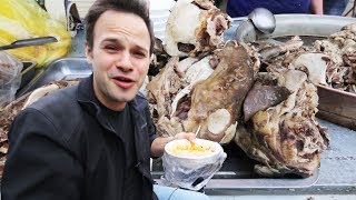 Chinese Street Food FRENZY LAMB HEAD Soup  Organ Tour in Kashgar China [upl. by Alyosha467]