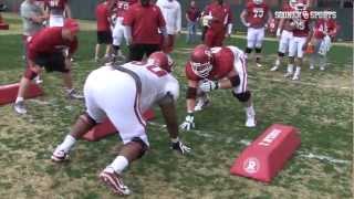 Oklahoma Drill at Spring Practice 032913 [upl. by Keeler]