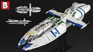 Magnificent LEGO Munificentclass Star Frigate Custom Build [upl. by Atinar89]