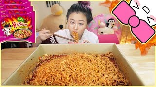 4X SPICY MALA FIRE NOODLE CHALLENGE [upl. by Eidnew]