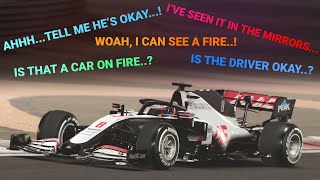 Drivers’ Radio Reaction to Grosjeans Crash  F1 2020 Bahrain Grand Prix [upl. by Senior]