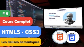 HTML et CSS Cours complet 6 Balises sémantiques [upl. by Dunlavy536]