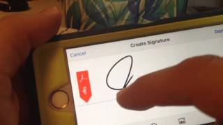 Signing a PDF document with Adobe Mobile [upl. by Routh]