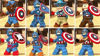 LEGO Marvel Super Heroes 2  All Captain America Characters [upl. by Alilad]