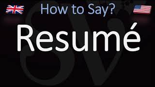 How to Pronounce Resumé CORRECTLY Meaning amp Pronunciation [upl. by Htebasyle260]