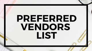 How to Create a Preferred Vendors List Template [upl. by Adidnac984]