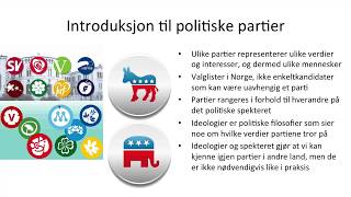 Samfunnsfag  Norske politiske partier politiske spektrum [upl. by Forkey]