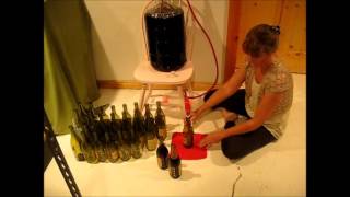 Making Homemade Wine 5 Filling and Corking Wine Bottles [upl. by Ayres507]